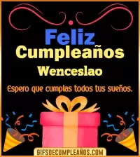 GIF Mensaje de cumpleaños Wenceslao